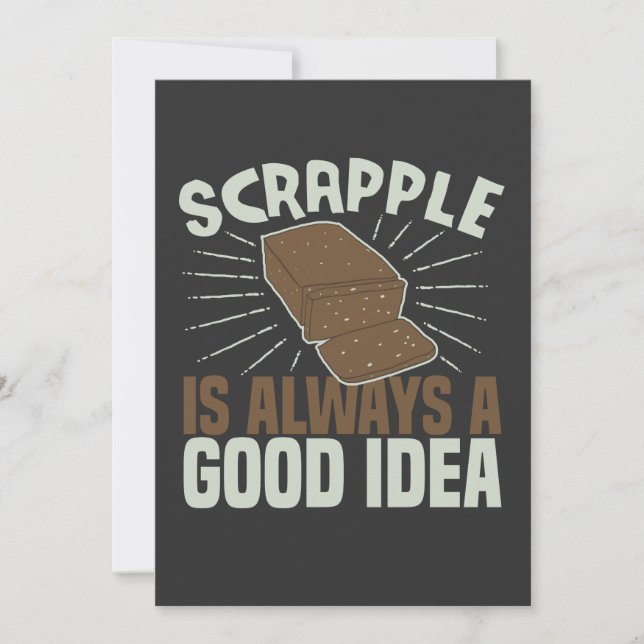 Invitation Le "scrapple" est toujours une bonne idée Amour de (Devant)