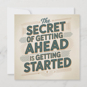 Invitation Le Secret Pour Réussir Est De Commencer