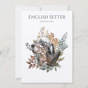 Invitation Le Setter Anglais,  Passion Chasse