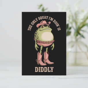 Invitation Le seul squat que je fais est drôle comme un cowbo