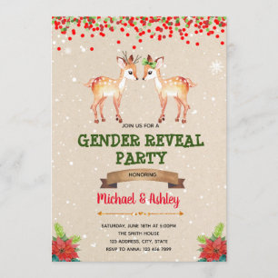 Invitation Le sexe de Noël révèle l'invitation