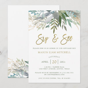 Invitation Le Sip chic du feuillage et voient avec le