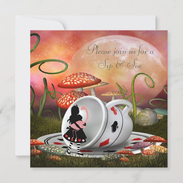 Invitation Le Sip d'Alice et de Flamant rose et voient le (Devant)