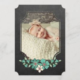 Invitation Le Sip floral rustique N de typographie de tableau