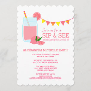 Invitation Le Sip rose de limonade et voient l'invitation de