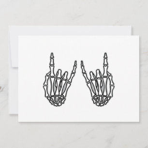 Invitation Le squelette fait du rock and roll