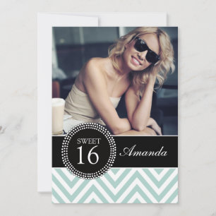 INVITATION LE SWEET SIXTEEN MONNAYENT LE MOTIF VERT DE