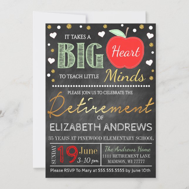 Invitation Le tableau de bord de la retraite des enseignants  (Devant)