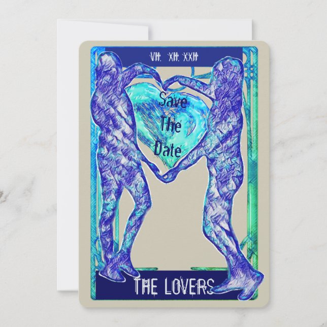 Invitation Le Tarot amoureux : Enregistrer la date (Devant)