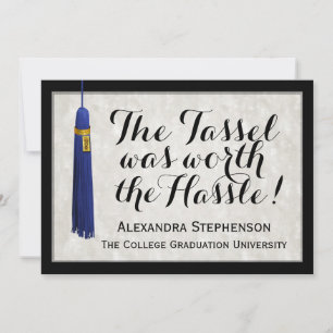 Invitation Le Tassel valait la peine de la Hassle Blue Gradua