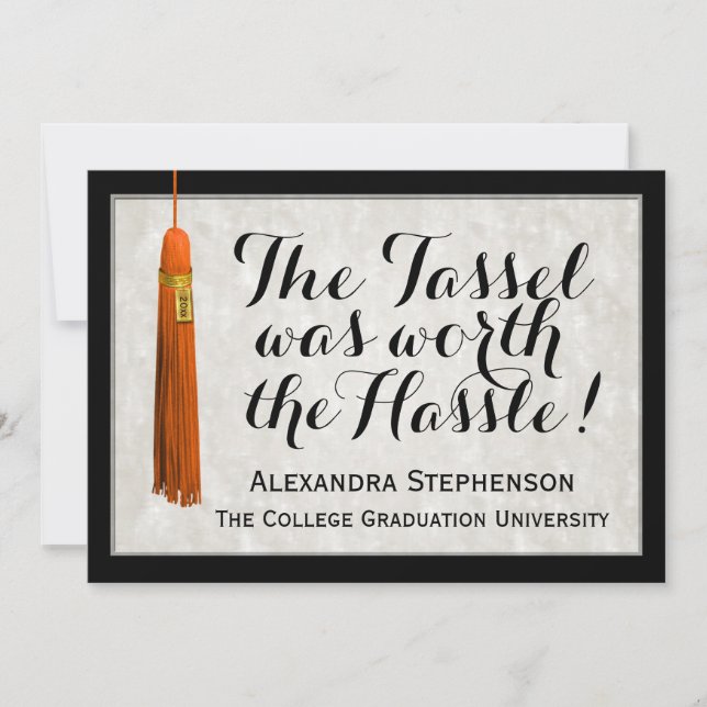 Invitation Le Tassel valait la peine de la Hassle Orange Grad (Devant)
