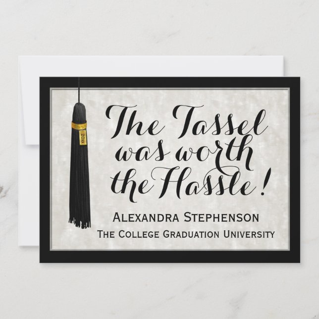Invitation Le Tassel valait la peine d'être diplômé du Hassle (Devant)