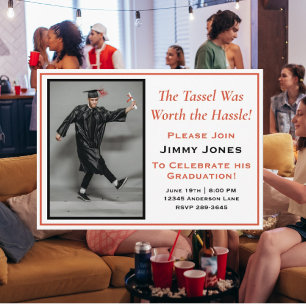Invitation Le Tassel Vaut La Fête De La Graduation Hassle