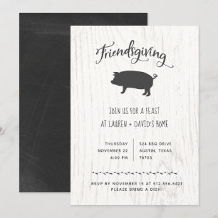 Invitation Le Trendy de l'Amour Rustique  Dîner de Thanksgivi