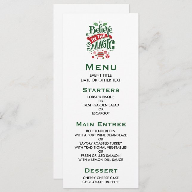 Invitation Le Typographe du Magic Christmas (Devant / Derrière)