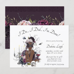 Invitation Le Vampiress   Moody Gothic Glam Divorce Party