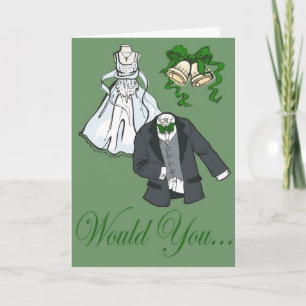 Invitation Le vert soit ma dame de honneur