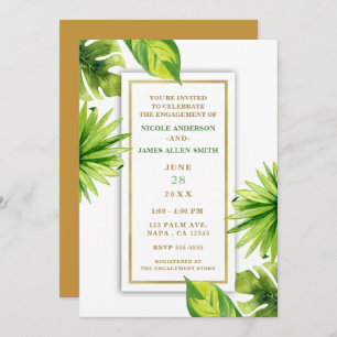 Invitation Le vert tropical minimal moderne laisse le