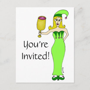 Invitation Le vin Elf "boisson et soit joyeux "