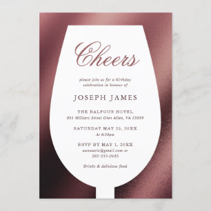 Invitation Le vin rouge et le dîner