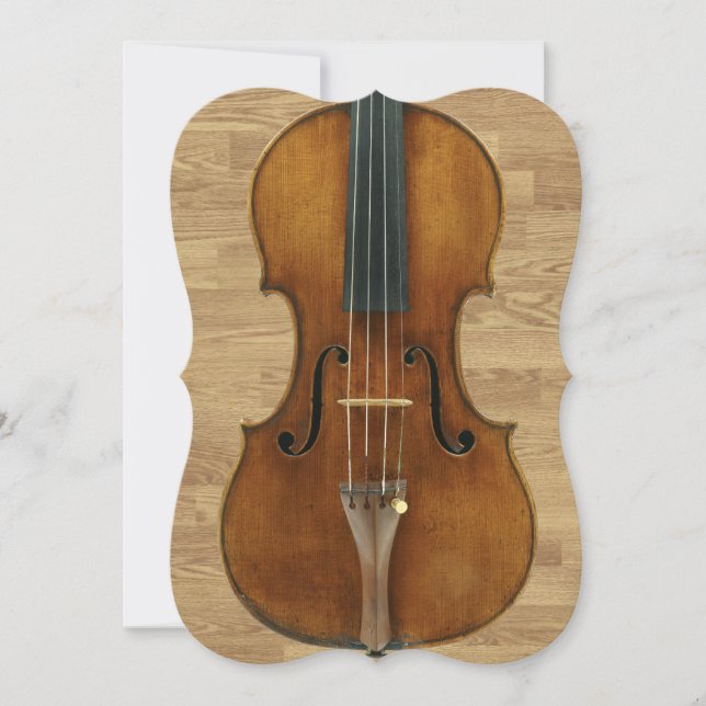 Invitation Le violon sur le bois lambrisse l'invitation de (Devant)