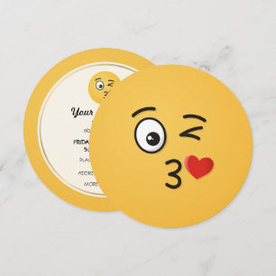 Invitation Le visage Jetant un baiser