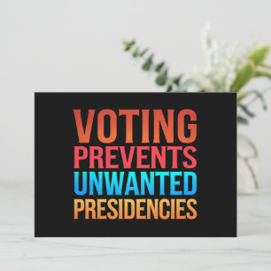 Invitation Le vote empêche l'élection de présidences non dési