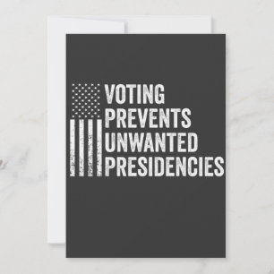 Invitation Le vote empêche les présidences indésirables