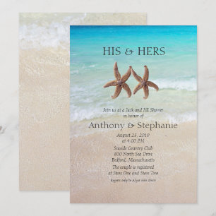 Invitation Le Wedding shower de Sea and Sand Couple