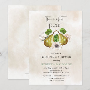 Invitation Le Wedding shower parfait du couple de poires