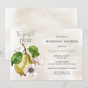 Invitation Le Wedding shower parfait du couple de poires