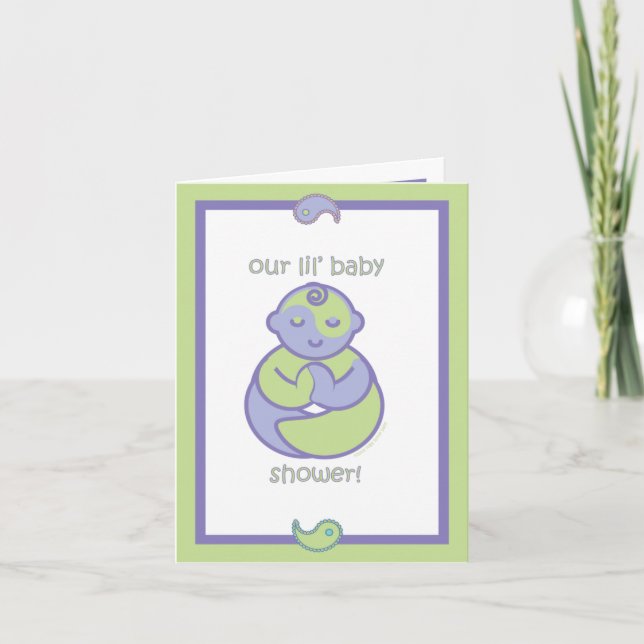 Invitation Le yoga parlent le bébé : Baby shower de Lil ! (Devant)