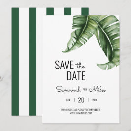 Invitation Leaf de banane verte et rose Beverly Hills Hotel