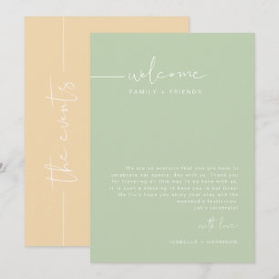 Invitation LEAH Pastel Mariage Week-end Calendrier de bienven