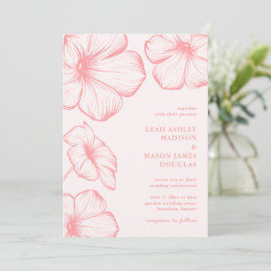 Invitation Leah Rose Floral Mariage élégant
