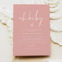 LEAH Vibrant Pastel Rose Girl Oh Baby Baby shower
