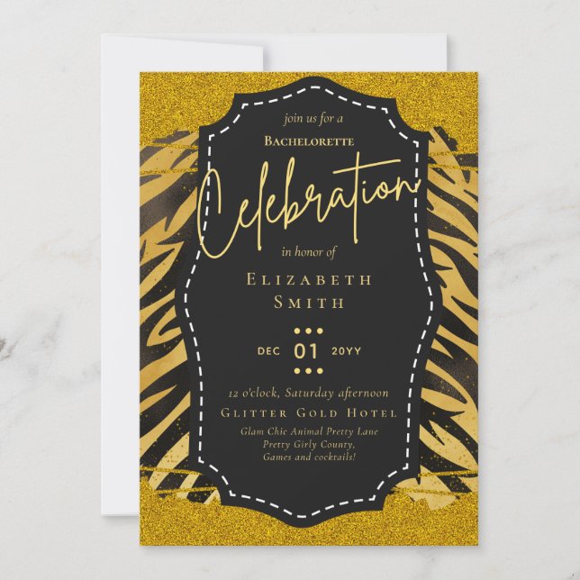 Invitation LeahG Jolie fille Posters de animaux de Glam Bache (Devant)