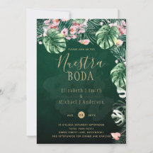 LeahG Tropical Green rose Mariage de feuille flora