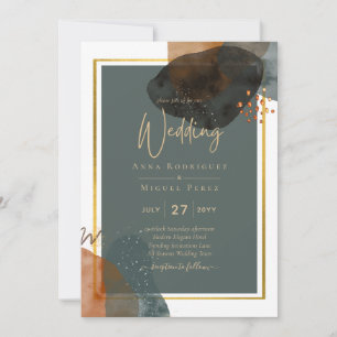 Invitation Leahg TURQUOISE TONNES DE TERRE MARIAGE INVITE QR 