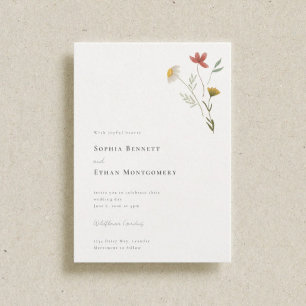 Invitation Leander Rustic Fleur sauvage Boho Floral Mariage