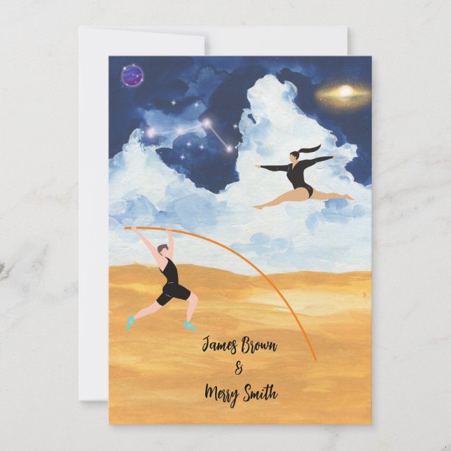 Invitation Leap d'amour éternel : Un Mariage de l'Union au bo (Devant)