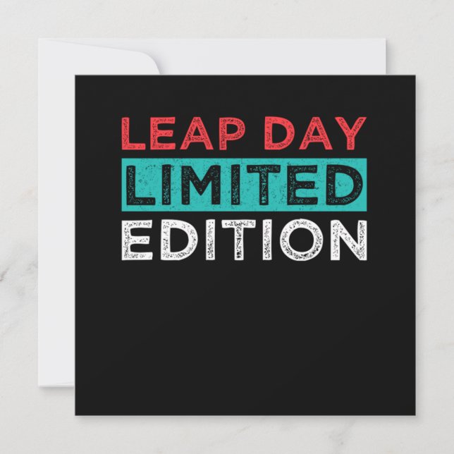 Invitation Leap Day Limited Edition February 29 Birthday Gift (Devant)