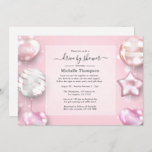 Invitation Lecteur d'or rose et Rose par douche