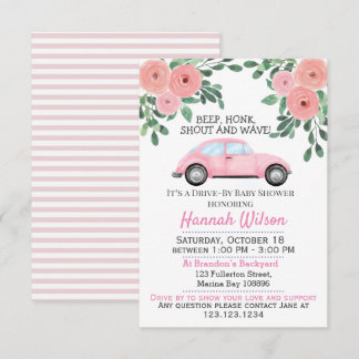 Invitation Lecteur Floral Rose Vierge Par Parade Baby shower
