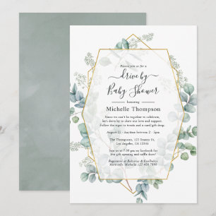 Invitation Lecteur Géométrique Eucalyptus Par Douche