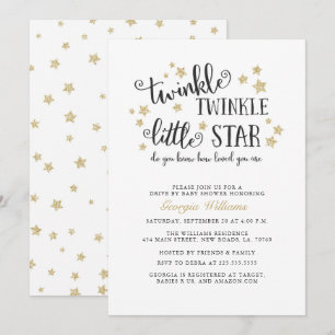 Invitation Lecteur Twinkle Gold par Baby shower