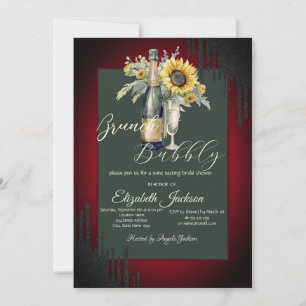 Invitation Lecteurs noirs Fleurs de soleil Brunch rouge et mo