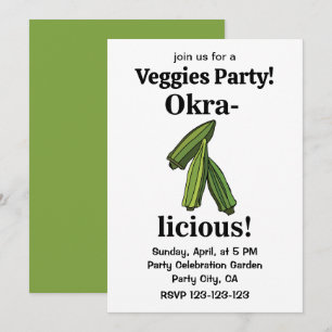 Invitation Légumes de légumes Okra