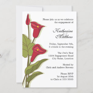 Invitation L'élégante Calla Lily à Magenta