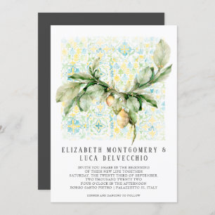 Invitation Lemon Grove Boho Botanical Mariage